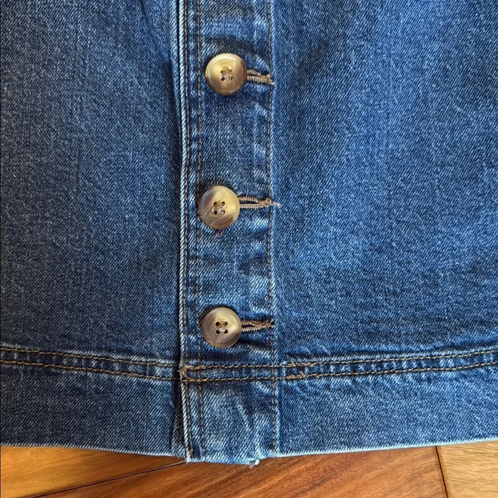 LOFT Blue Mini Denim Skirt - Picture 5 of 7